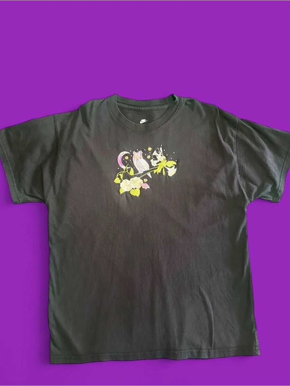 🦉 Nike Sportswear Max90 "Night Owl" Embroidered Tee 🌙 size medium